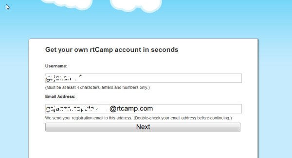 Registration Window