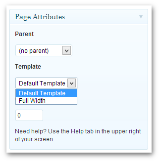 Using custom page templates in WordPress