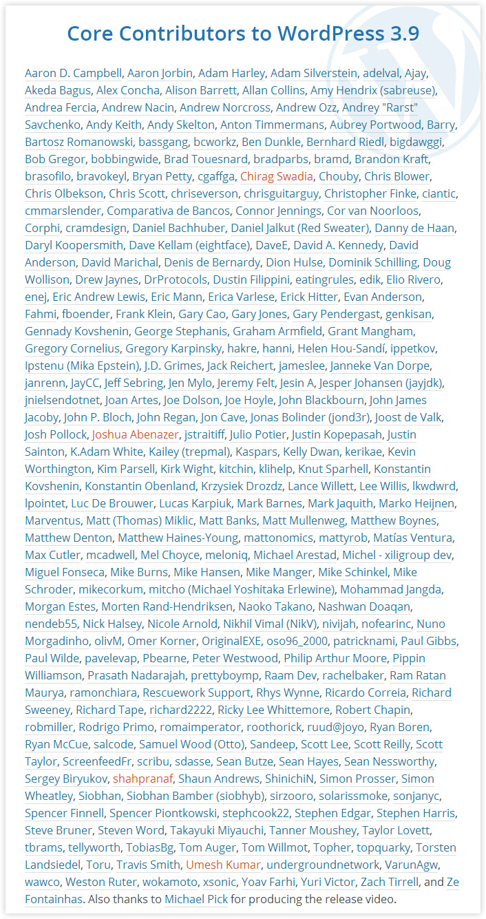 Wordpress-3.9-rtcamp-contributors