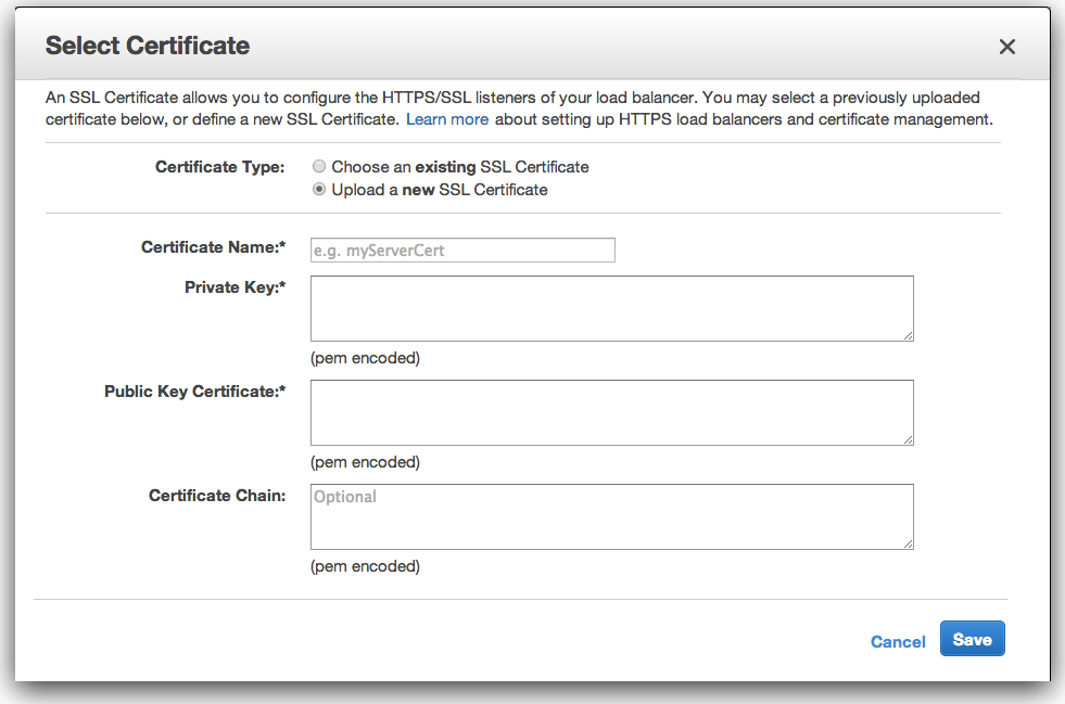 AWS-Certificate-Upload