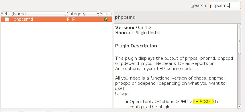 phpcsmd installation