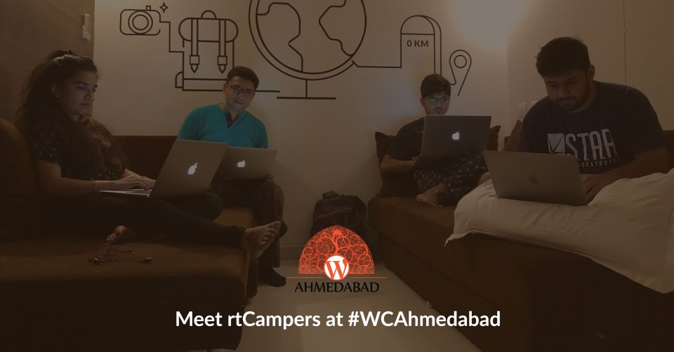 rtCampers attending WordCamp Ahmedabad 2018