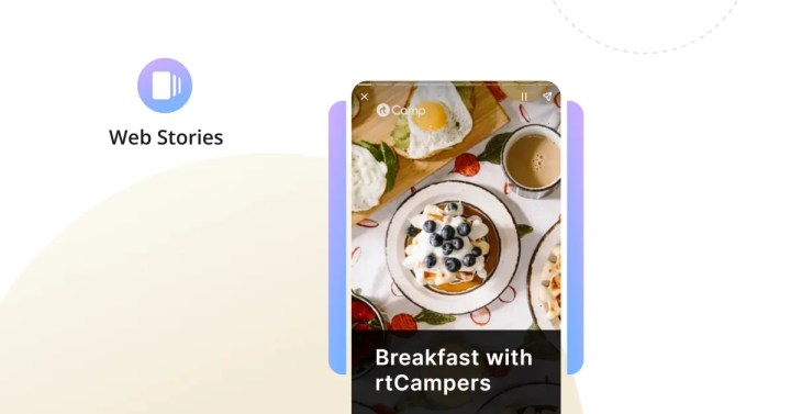 Featured image for Web Stories by rtCamp shows a mobile screenshot
