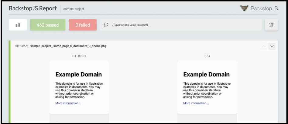report by Visual Automation framework