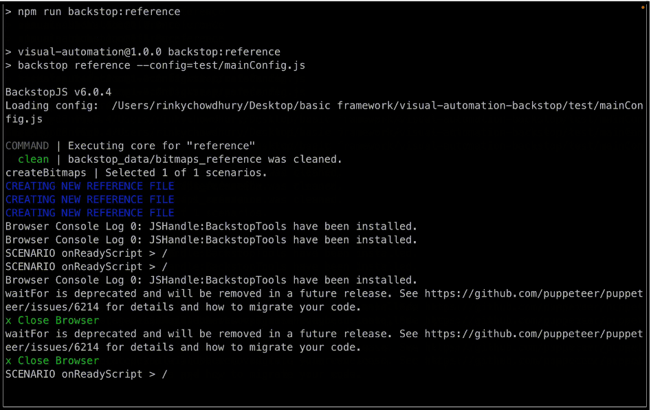 Visual Automation framework Installation and configuration
