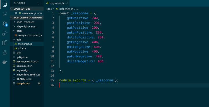 API Playwright configuration