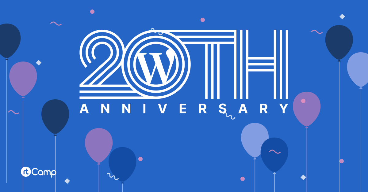 WordPress' 20th Anniversary Featured Image