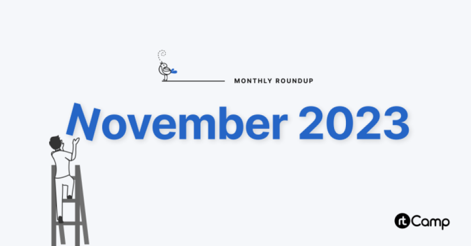 rtCamp newsletter for November 2023