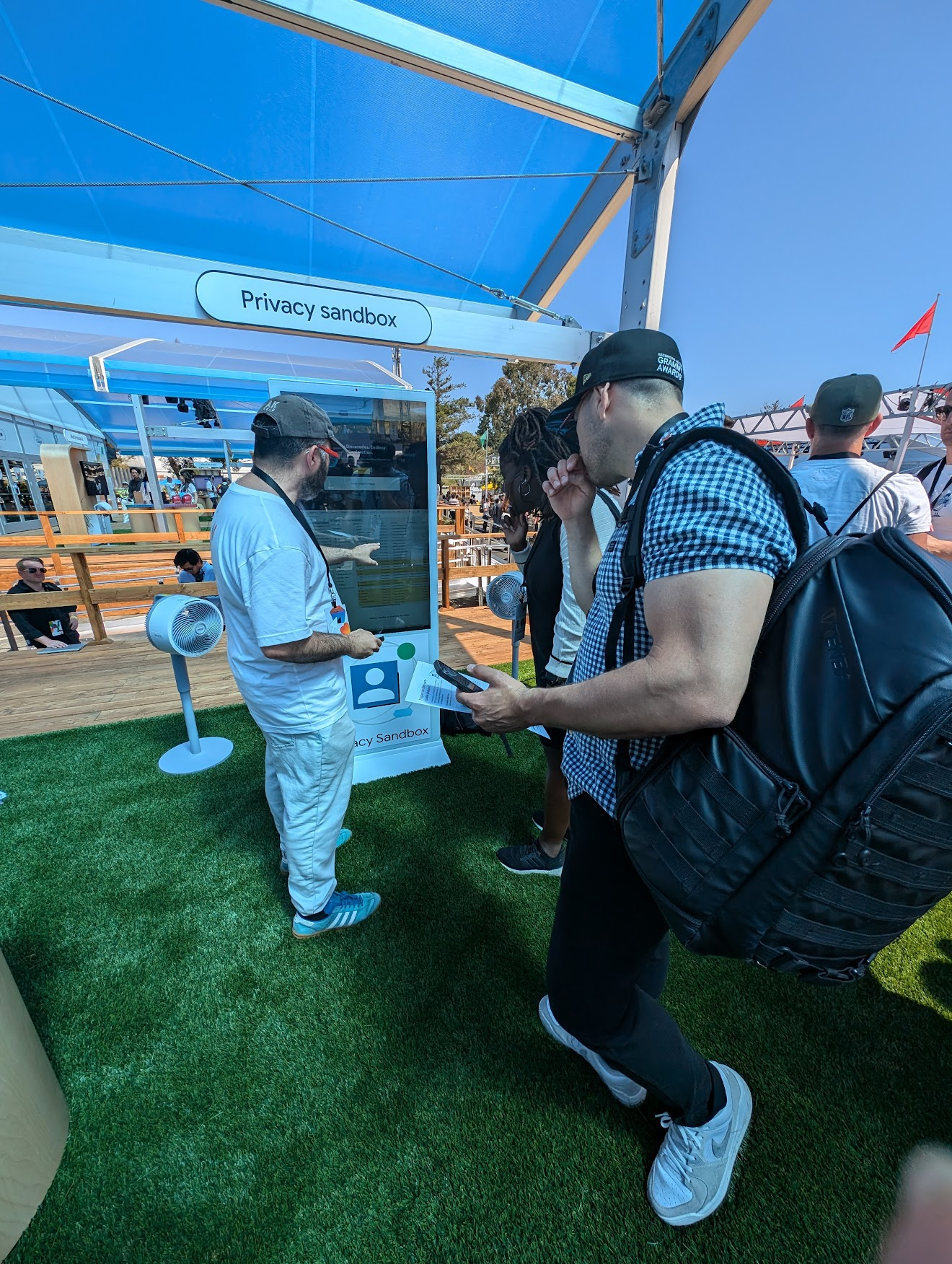 A jacked dude learns how to use PSAT at Google I/O 2024