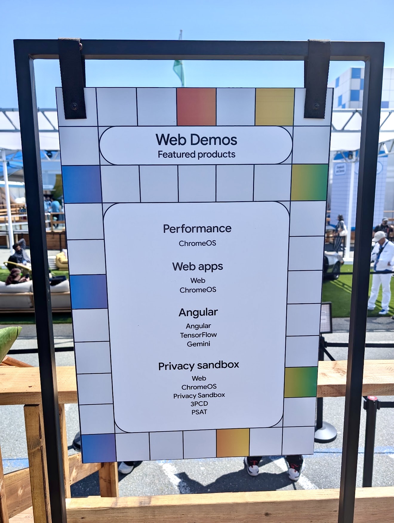 The Web Demos board featuring Privacy Sandbox and PSAT at Google I/O 2024