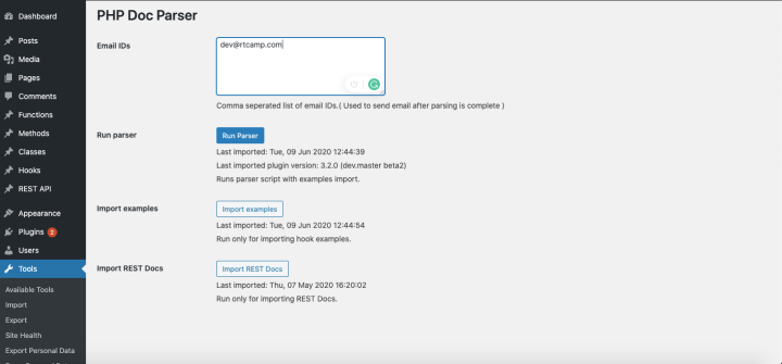 Image shows screenshot of website admin interface in LearnDash automating documentation project by rtCamp
