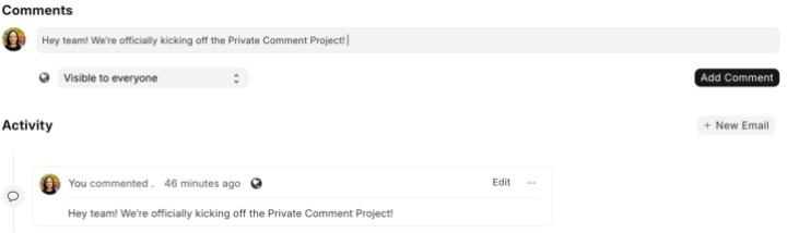 Frappe Private Comment Visible to Everyone