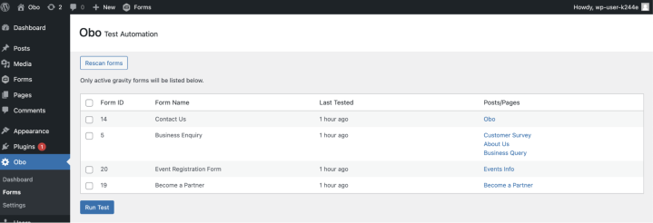 Form Detection in OBO