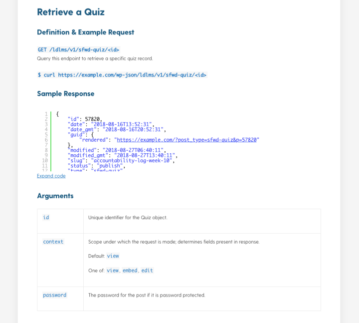 REST API docs import script 