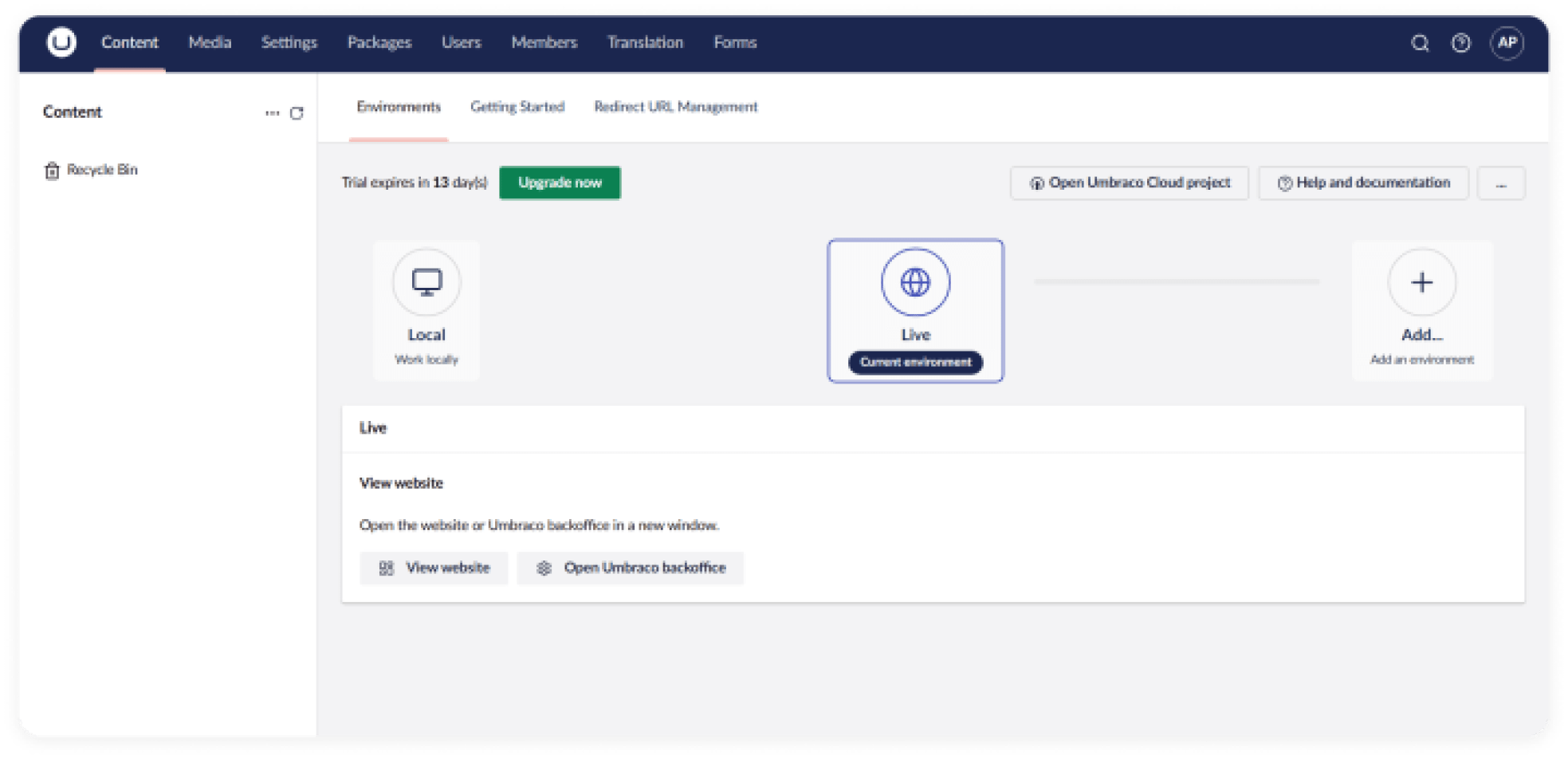 Umbraco Backoffice