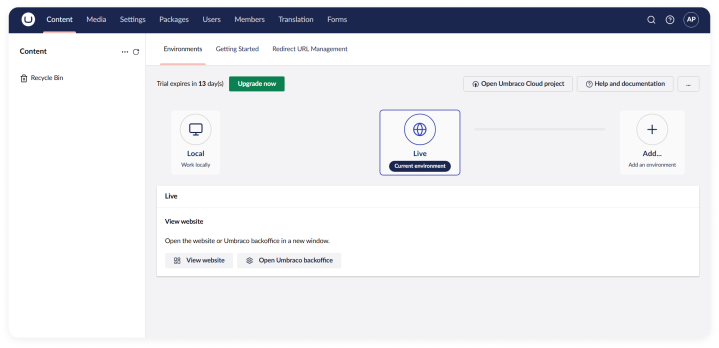 Umbraco Backoffice
