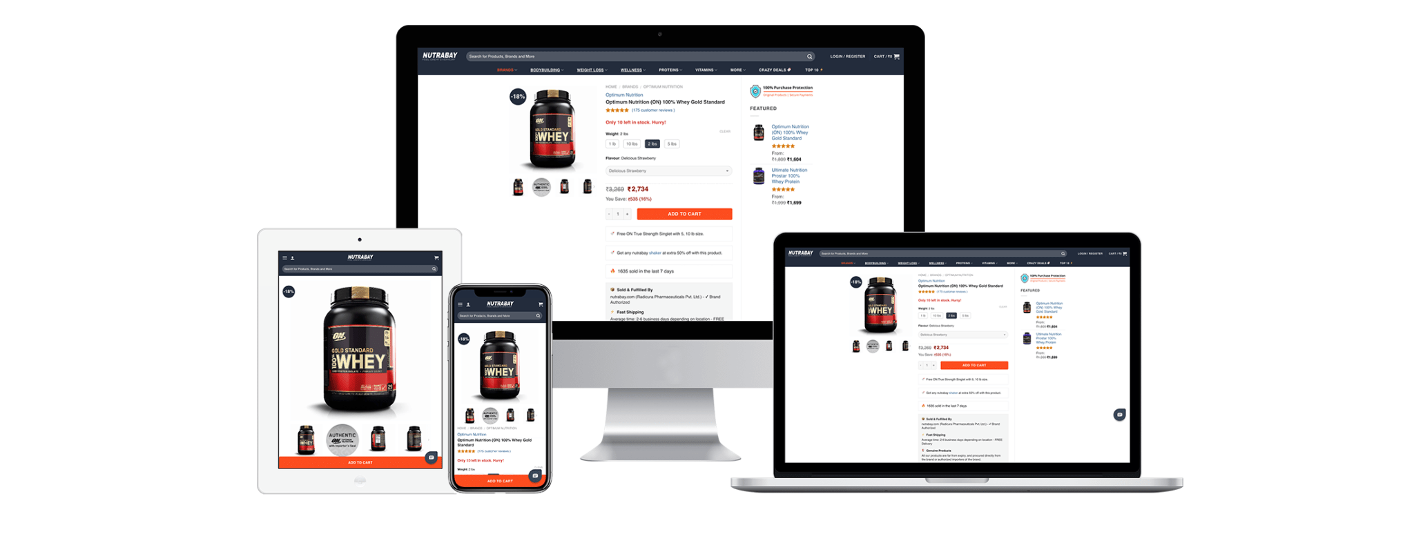Website speed optimization for Nutrabay