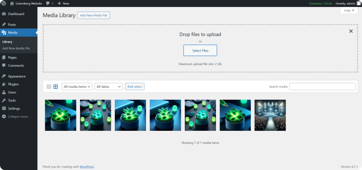 WordPress Media Library