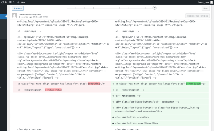 WordPress Revisions