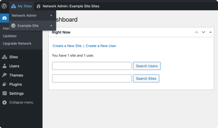 WordPress Network Admin
