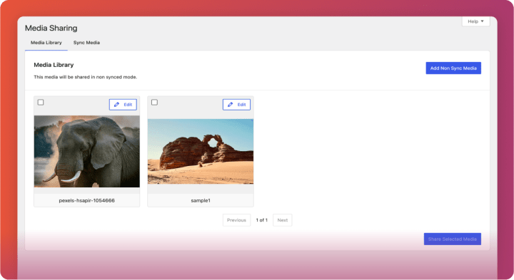 Centralized media library