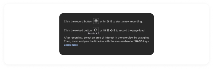 Recording on performance panel