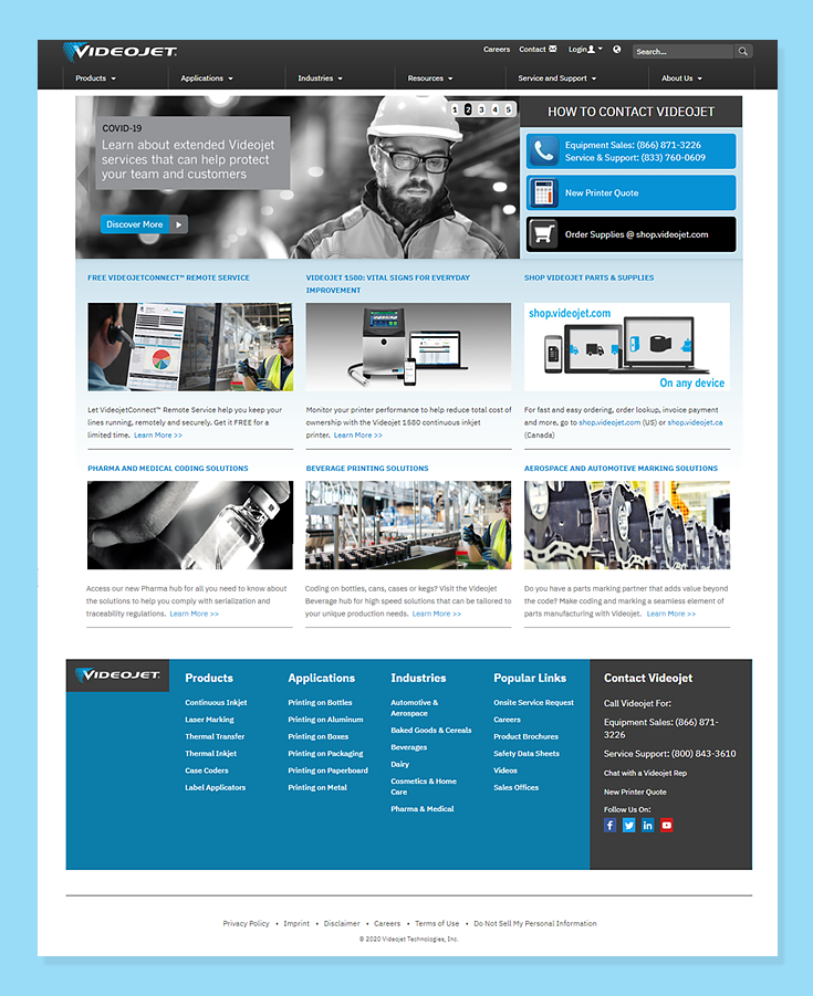 Migrating Videojet website from Adobe CQ5 to WordPress