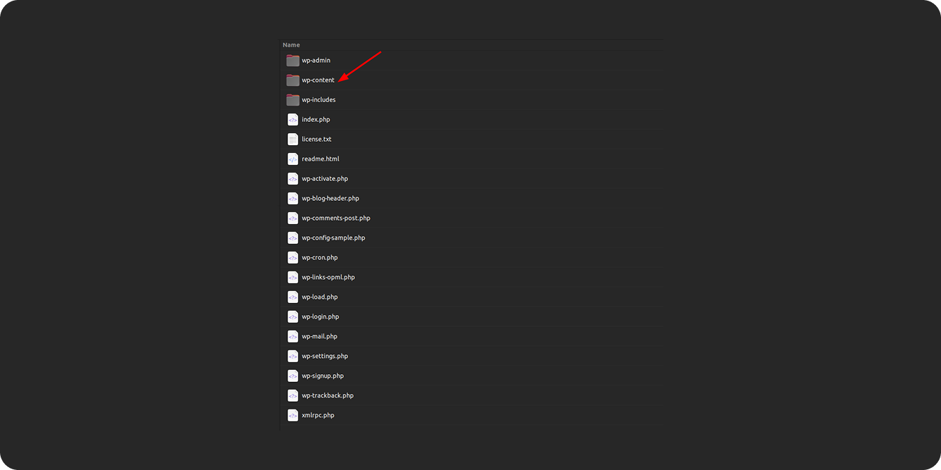 WordPress core files