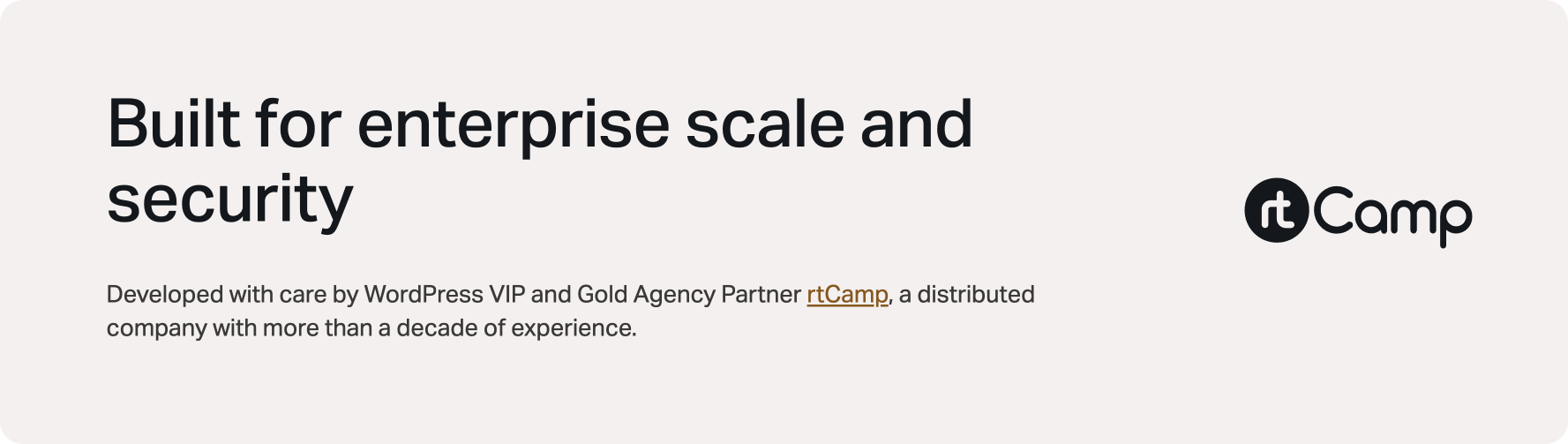 WordPress VIP for Salesforce - rtCamp Gold Agency Partner