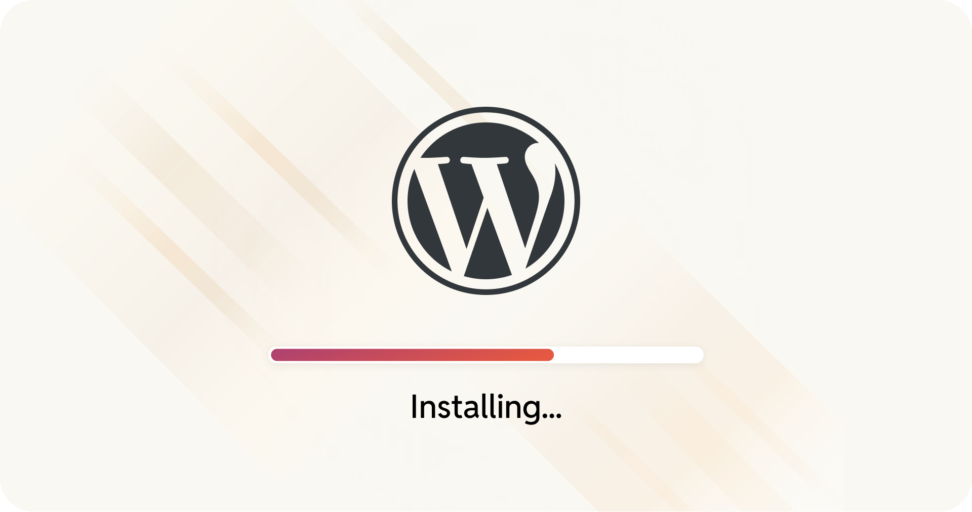 WordPress installing