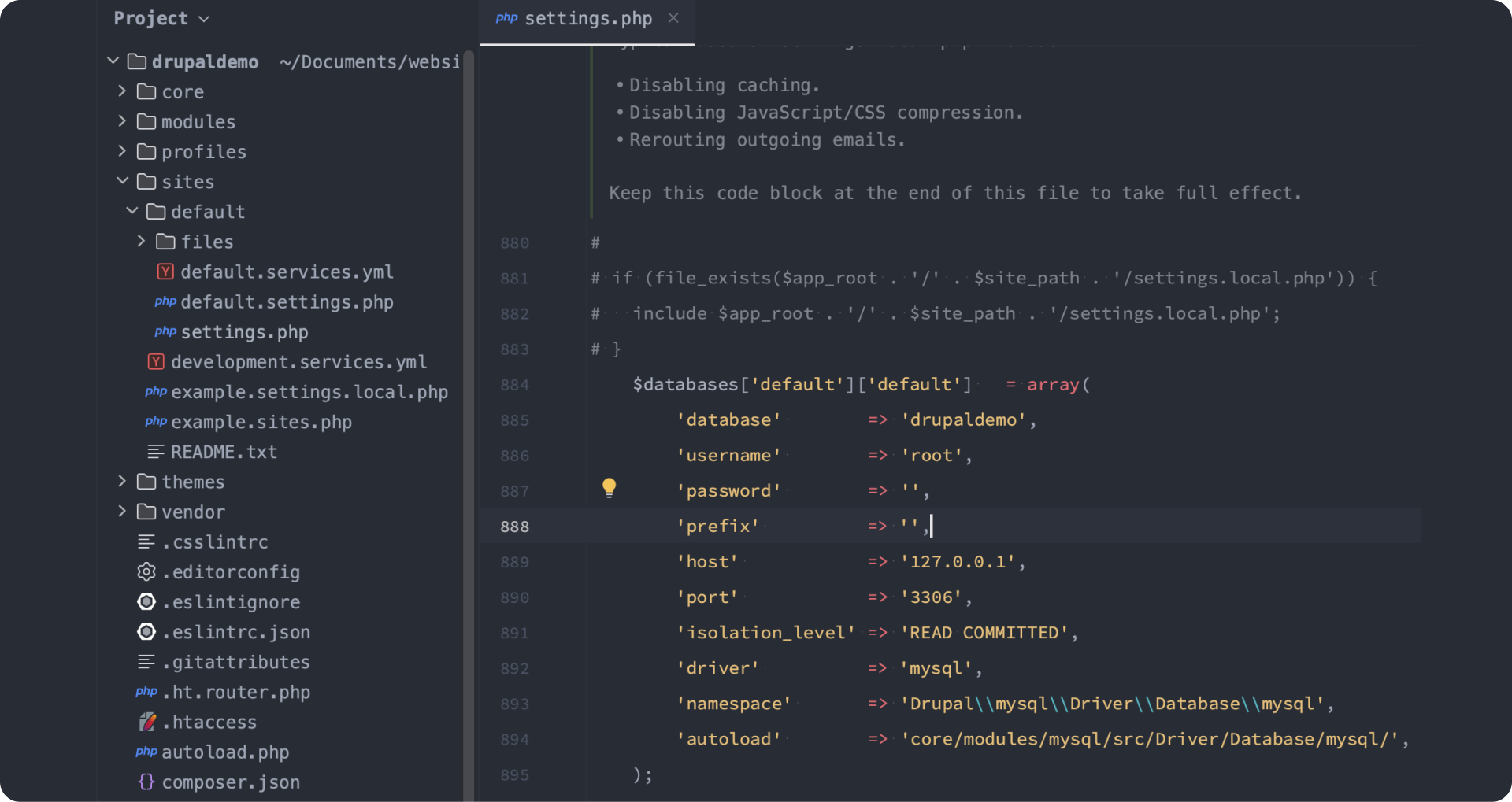 Drupal site parameters