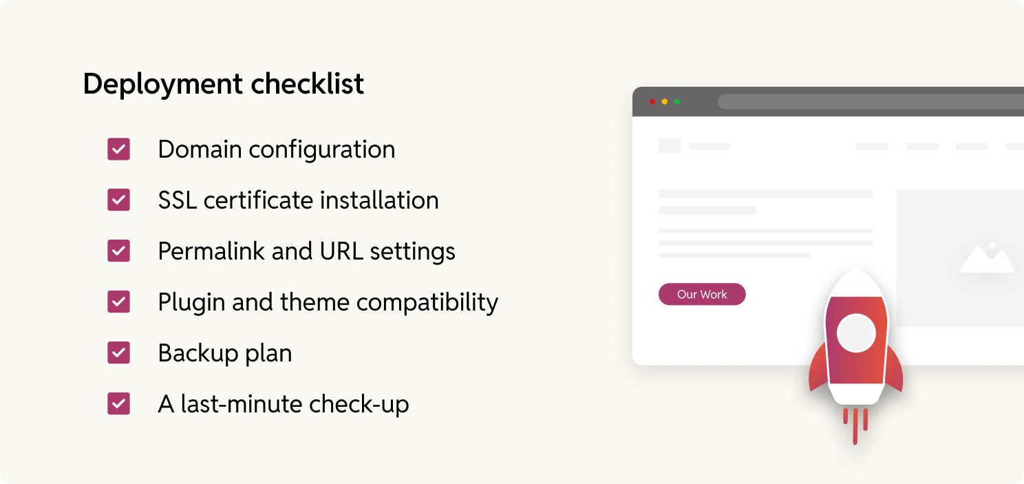 Deployment checklist