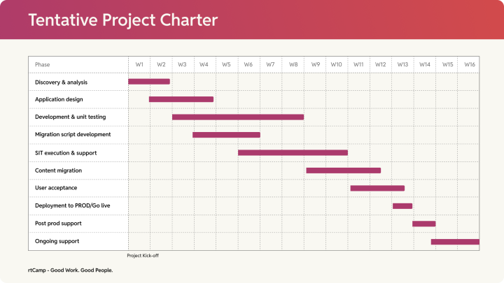 AEM project timeline