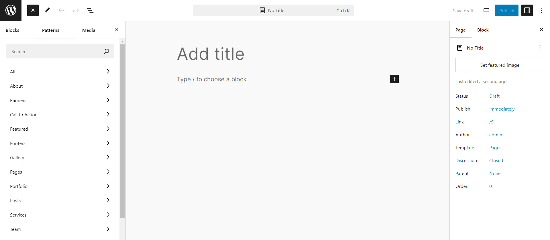 Gutenberg page builder
