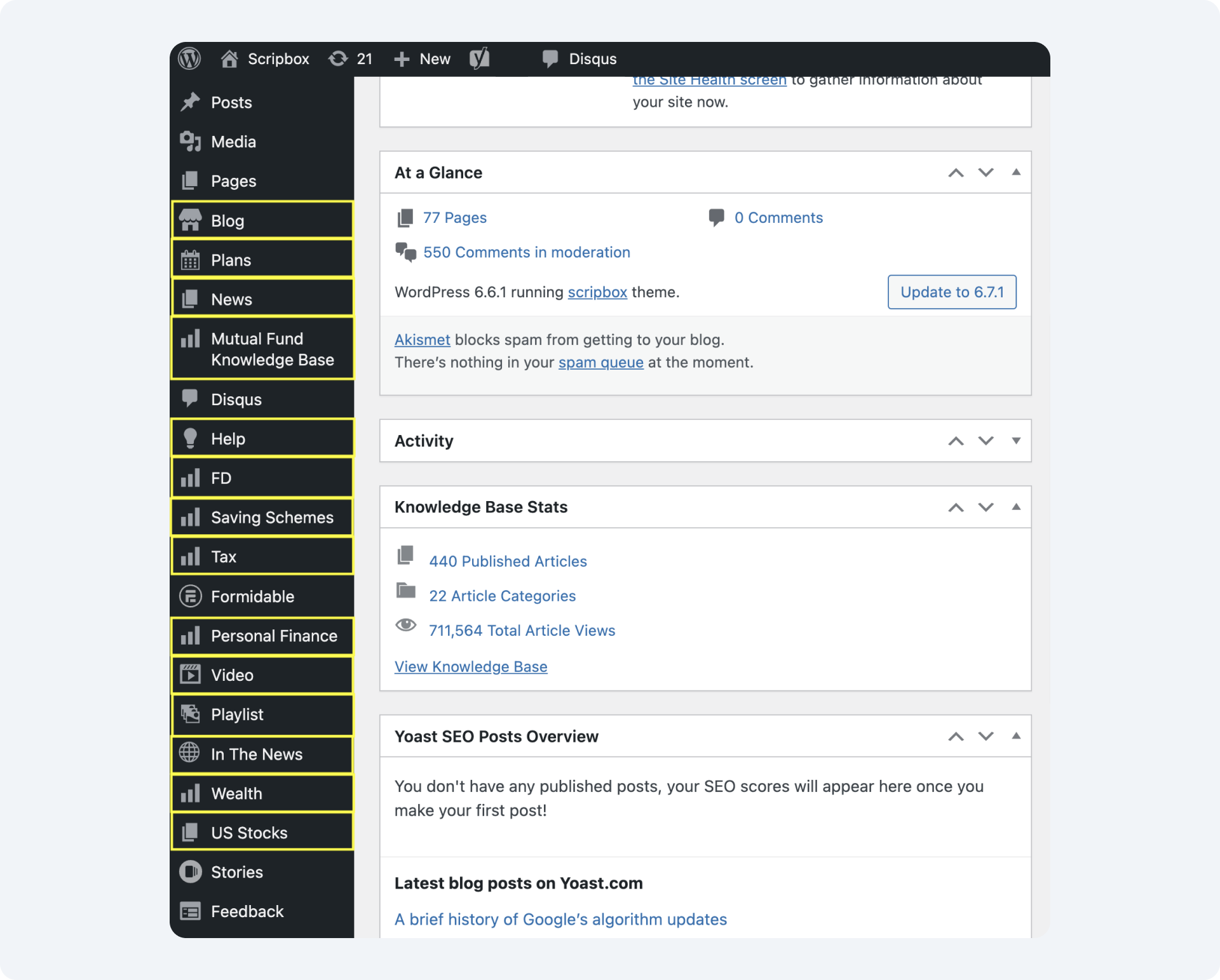 Custom post types - scripbox
