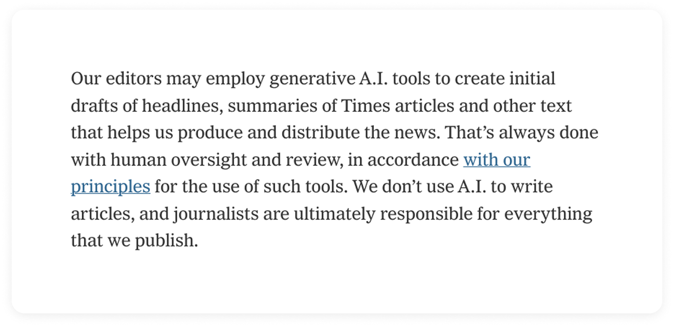 The New York Times using A.I. for journalism