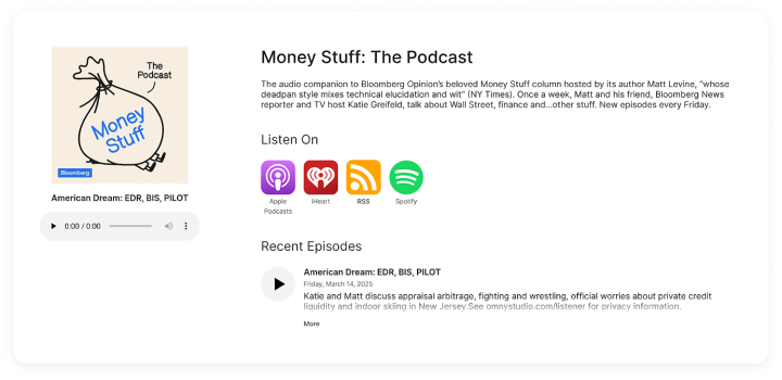 Money podcast image