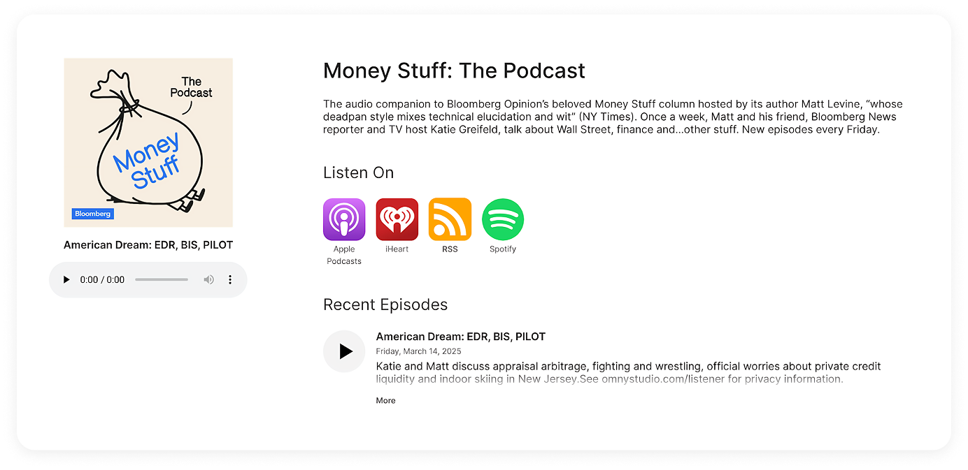 Money podcast image