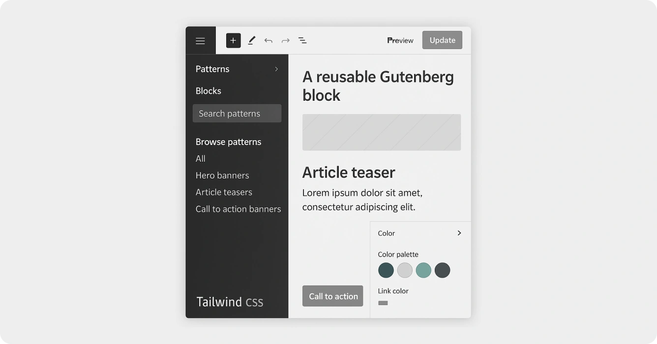 Reusable gutenberg block