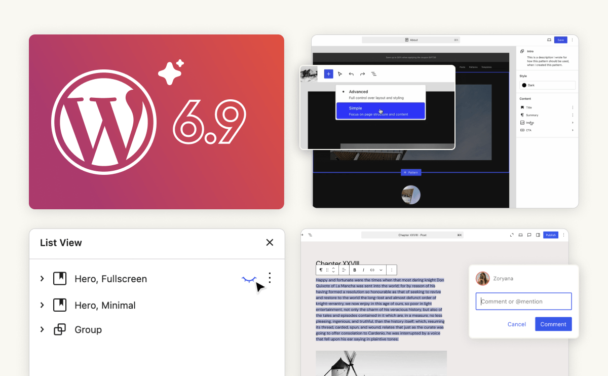 WordPress 6.9 new features featured image