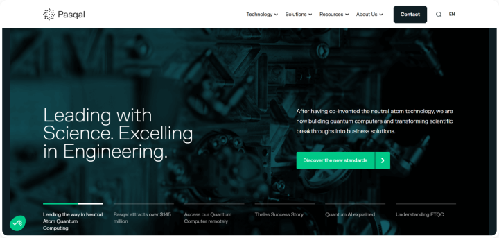 Pasqal uses WordPress