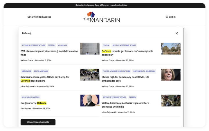 Algolia Integration on Private Media