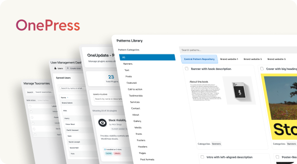 Manage multiple brand sites with OnePress