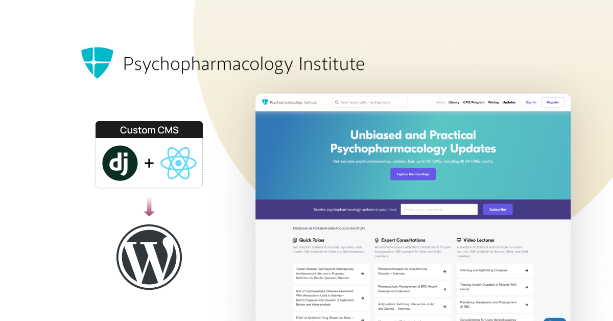 Psychopharmacology Institute’s Strategic Transition to WordPress Case Study | rtCamp