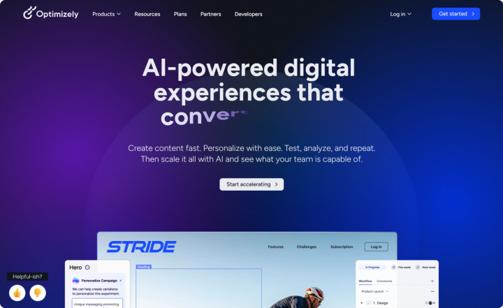 Optimizely home page