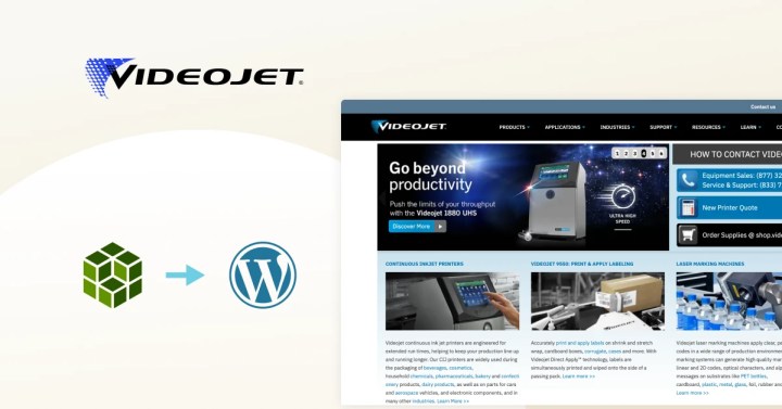 Videojet's CQ5 to WordPress migration case study