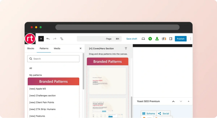 Brand consistency with block library