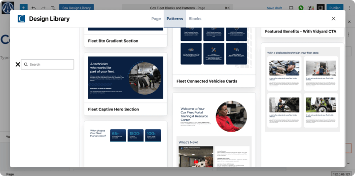 Cox Fleet Design Library