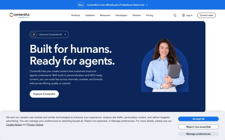 Contentful homepage