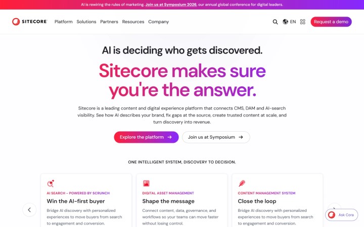 Sitecore homepage